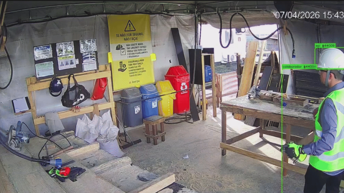 Real-time PPE computer vision detection by OPTIKON