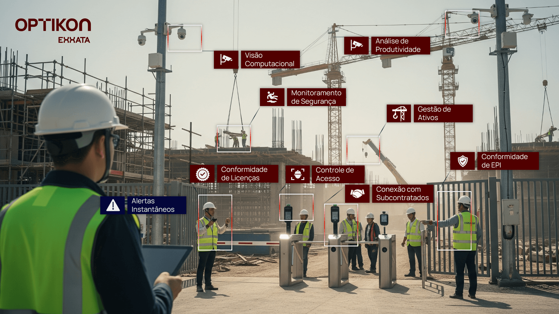 Visão Computacional OPTIKON - Monitoramento de canteiro de obras